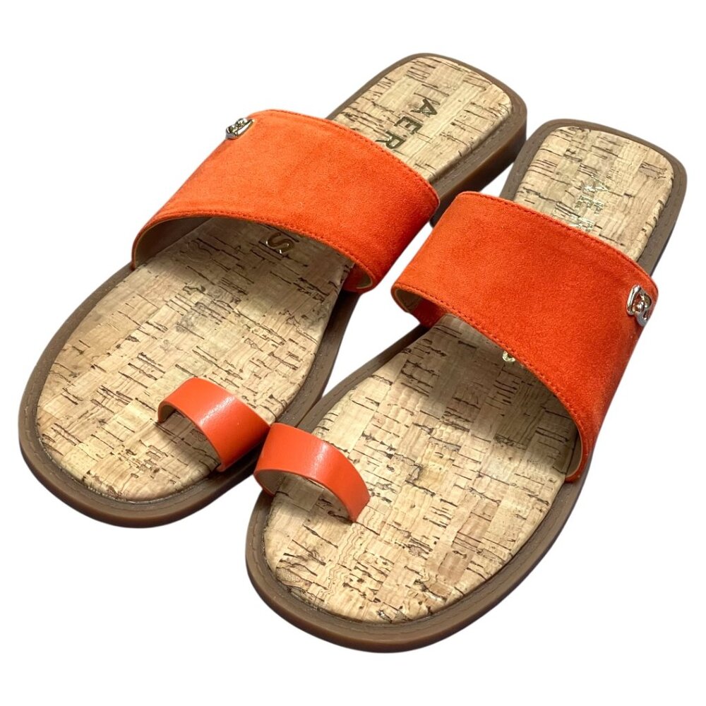 Aerosoles Women's Carder Faux Suede Flat Sandal Sz 9